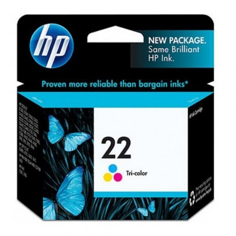 Imagen de CARTUCHO DE INYECCI&Oacute;N DE TINTA TRICOLOR HP N&deg;22 PARA: HP DESKJET 3920,3940 - HP PRINTER/SCANNER/COPIER 1410.