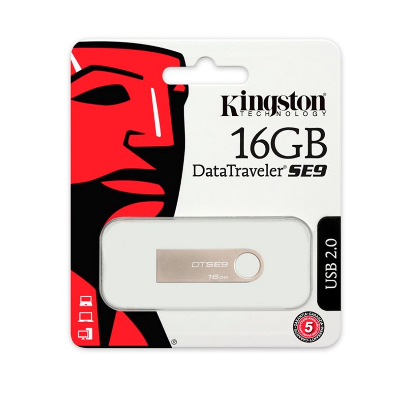 Imagen de MEMORIA USB 16GB KINGSTON SE9 16GB