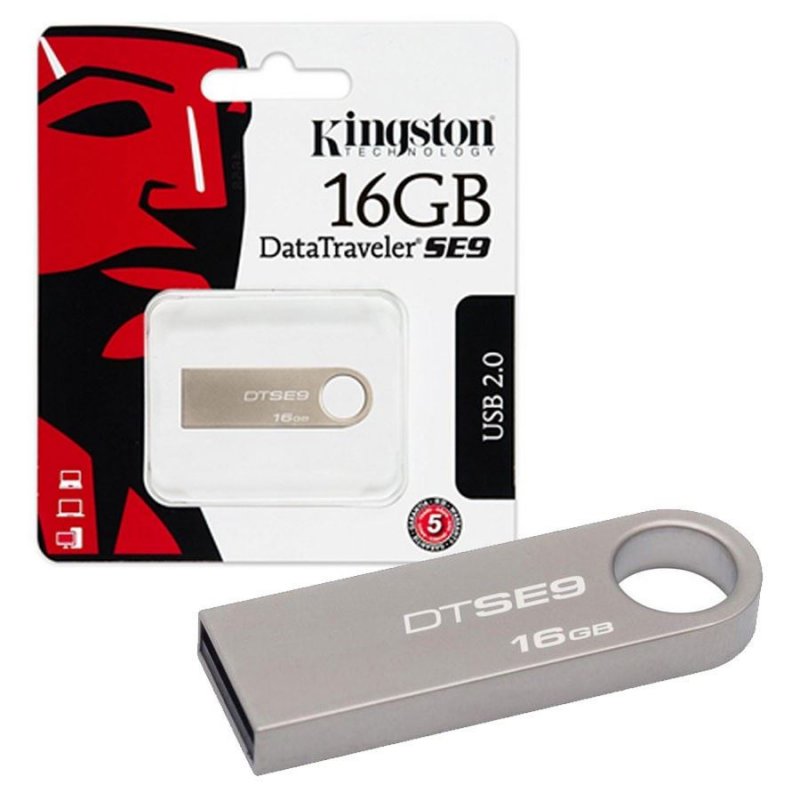 Imagen de MEMORIA USB FLASH KINGSTON DATATRAVELER SE9, 16GB, USB 2.0, CHAMPAGNE.