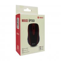 Imagen de MOUSE &Oacute;PTICO TEROS TE-5040R NEGRO / ROJO