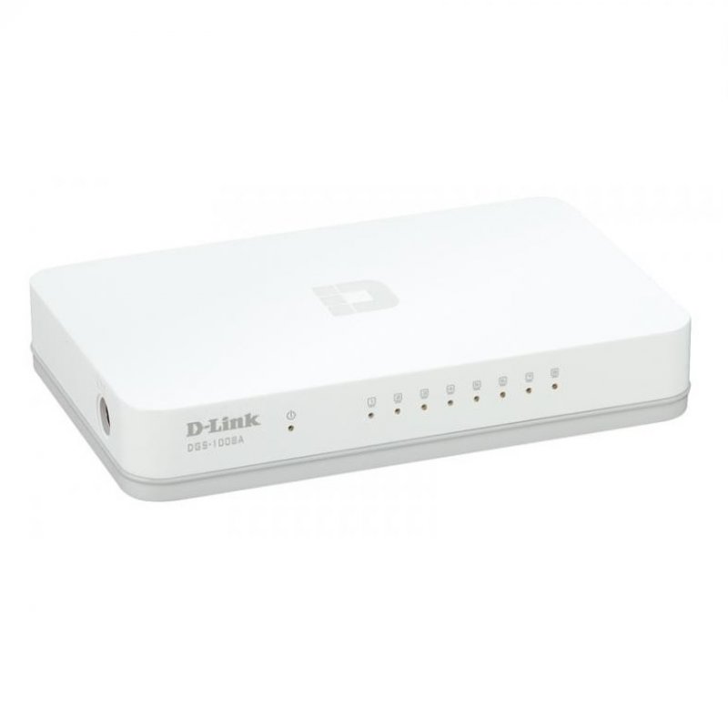 Imagen de SWITCH D-LINK DGS-1008A, 8 RJ-45 10/100/1000 MBPS, MDI/MDIX, CSMA/CD.