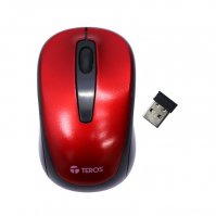 Imagen de MOUSE OPTICO INAL&Aacute;MBRICO TEROS TE5034 N/ROJO