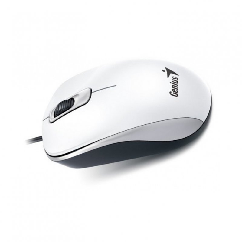 Imagen de MOUSE &Oacute;PTICO GENIUS DX-110, 1000 DPI, USB, 2 BOTONES, BLANCO, 1.50 MTS.