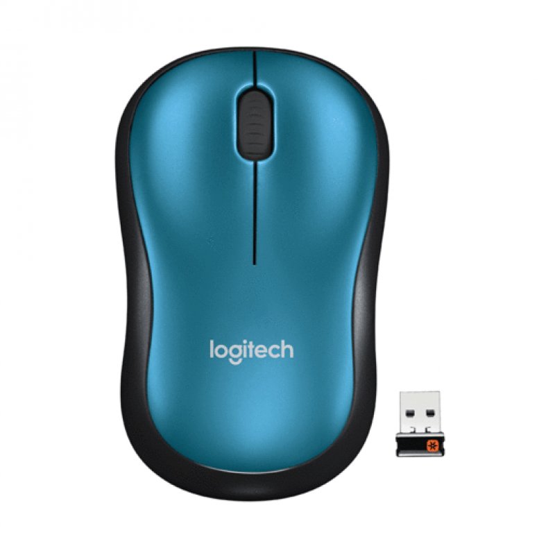 Imagen de ZOOM  MOUSE &Oacute;PTICO INAL&Aacute;MBRICO LOGITECH M185, 1000 DPI, RECEPTOR USB, 2.4GHZ, AZUL.