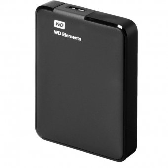 Imagen de DISCO DURO EXTERNO WESTERN DIGITAL ELEMENTS PORTABLE, 2 TB, USB 3.0, NEGRO.