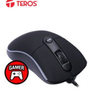 Imagen de MOUSE &Oacute;PTICO TEROS TE5150, 3200 DPI, RGB, 7 BOTONES, NEGRO, USB