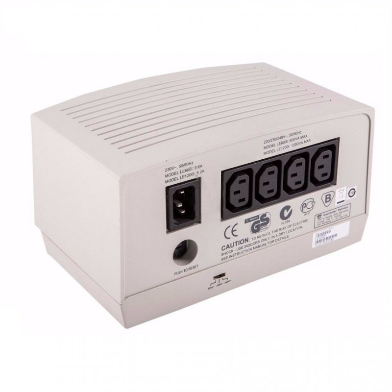 Imagen de REGULADOR DE VOLTAJE APC LE-1200I, 1200VA, 220V, 4 TOMACORRIENTES C13.