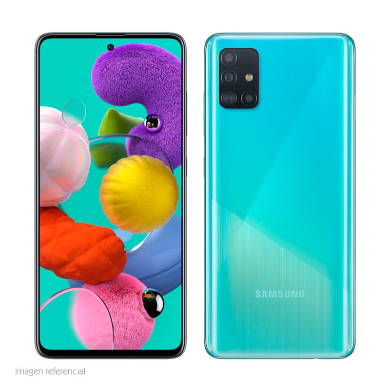 Imagen de SMARTPHONE SAMSUNG GALAXY A51, 6.5" 1080X2400, ANDROID 10, LTE, DUAL SIM, DESBLOQUEADO BLUE
