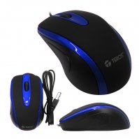 Imagen de MOUSE &Oacute;PTICO TEROS TE-5041B NEGRO/AZUL
