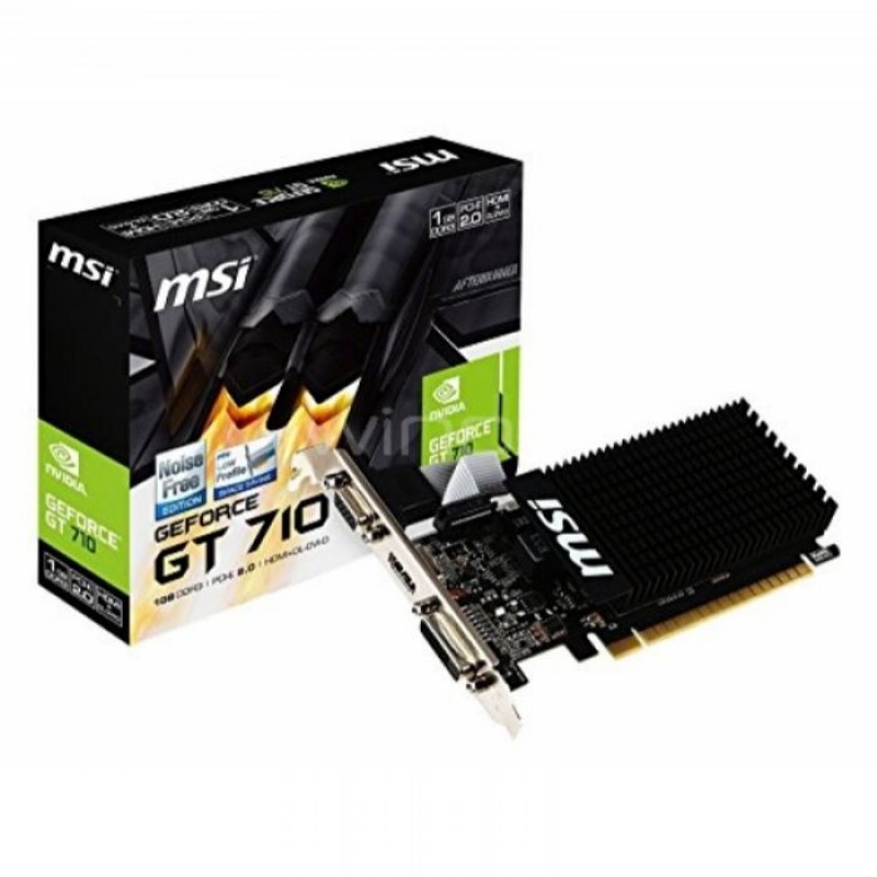 Imagen de TARJETA DE VIDEO MSI GEFORCE GT 710, 1GB GDDR5 32-BIT, PCI-E 2.0 X16, LOW PROFILE.