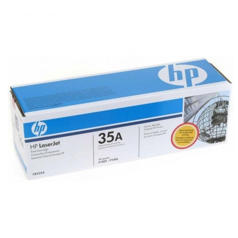 Imagen de T&Oacute;NER HP 35A, COLOR NEGRO.