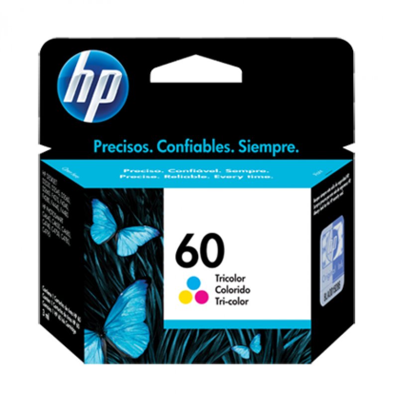 Imagen de CARTUCHO DE TINTA HP 60 (CC643WL), TRICOLOR, PARA HP DESKJET D2530/D2545/D2560/F4240/F4280, PRESENTACI&Oacute;N EN COLGADOR
