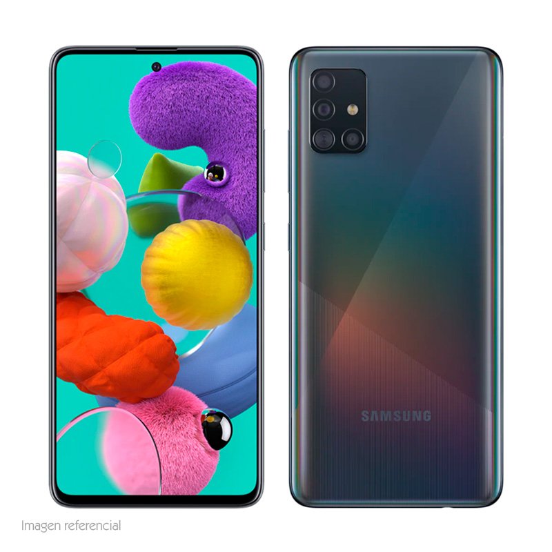 Imagen de SMARTPHONE SAMSUNG GALAXY A51, 6.5" 1080X2400, ANDROID 10, LTE, DUAL SIM, DESBLOQUEADO BLACK