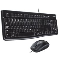 Imagen de KIT TECLADO Y MOUSE LOGITECH MK120, USB, NEGRO.