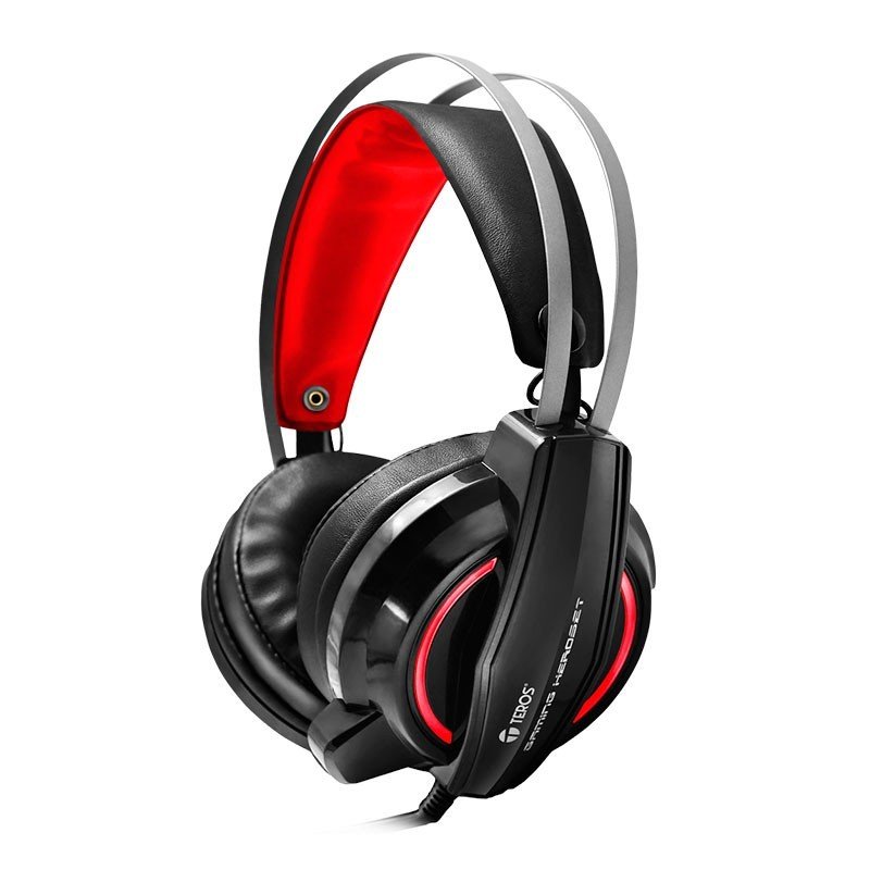 Imagen de AURICULARES GAMING TEROS TE-G15, ESTEREO, MICRÓFONO, 3.5 MM, USB, LUZ LED